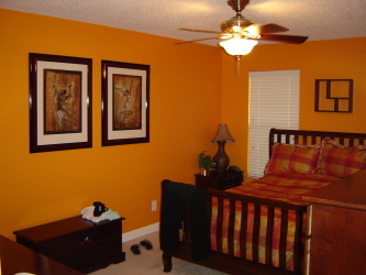 Bold orange room D. Dalton Paint